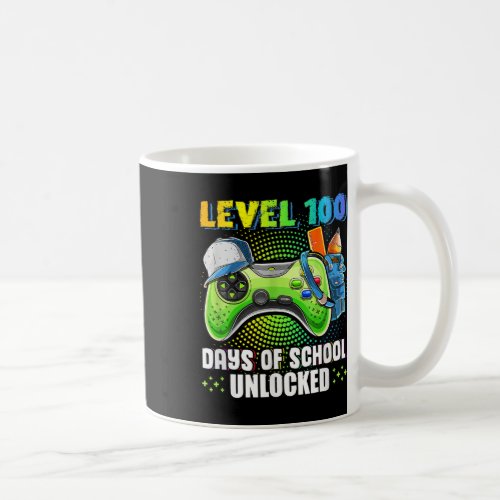 100 Days Of School Unlocked Gamer Video Games Boys Coffee Mug