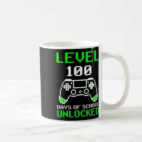 100 Days Of School Unlocked Gamer Video Games Boys Coffee Mug