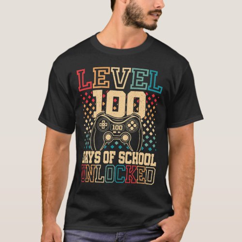 100 Days Of School Unlocked Gaming 100th Day Of Sc T_Shirt