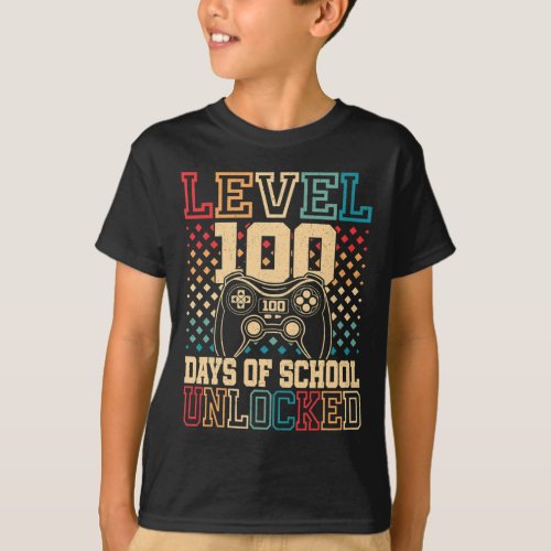 100 Days Of School Unlocked Gaming 100th Day Of Sc T_Shirt