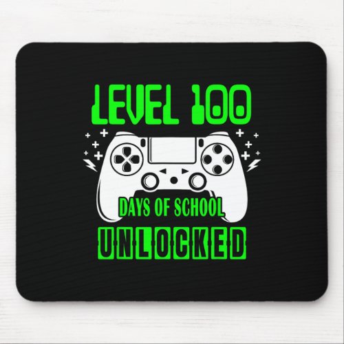 100 Days Of School Unlocked Video Games Boys Gamer Mouse Pad