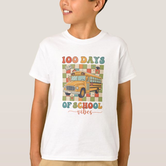 100 Days Of School Vibes T-Shirt (Front)