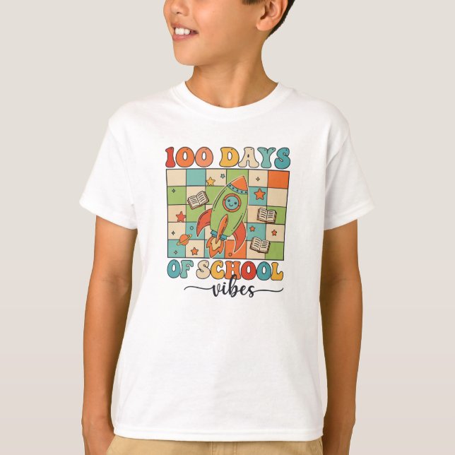 100 Days Of School Vibes T-Shirt (Front)
