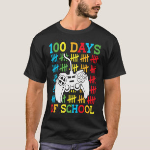 100 Days of School Video Games Controller Gaming K T-Shirt