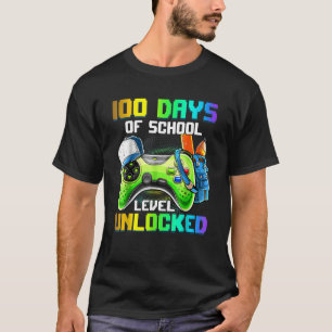 100 Days Of School Video Games Level Unlocked Game T-Shirt