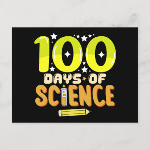 100 Days of Science 100th Day of School Teacher Postcard