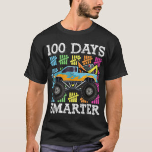 100 Days Of Smarter Monster Truck School Shirt, Ki T-Shirt