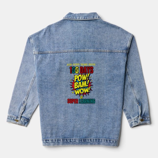 100 Days of Super Learning: Comic Book Style Denim Jacket (Back)