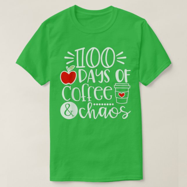 100 Days Of Teacher Happy 100 Days Of School T-Shirt (Design Front)