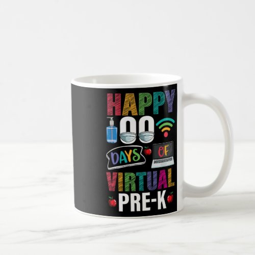 100 Days Of Virtual Pre_k Kids Teacher Student  Coffee Mug