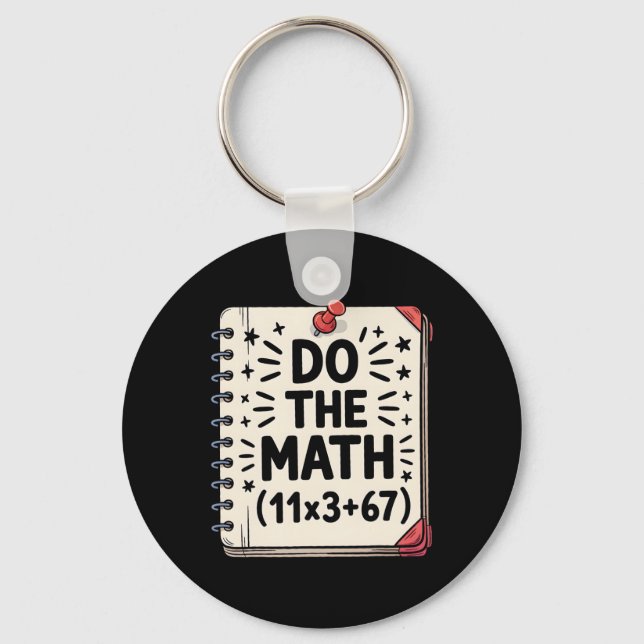 100 Days School Math Equation Do The Math 100 Funn Keychain (Front)