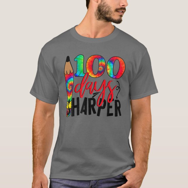 100 Days Sharper 100Th Day Of School Teacher Kids T-Shirt (Front)