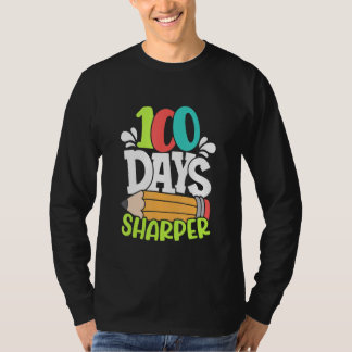 100 Days Sharper Happy 100th Day Of School Colorfu T-Shirt