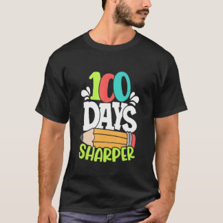 100 Days Sharper Happy 100th Day Of School Colorfu T-Shirt