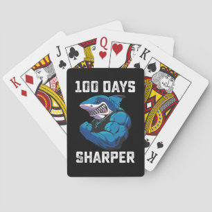 100 Days Sharper Shark 100th Day Of School Gym Poker Cards