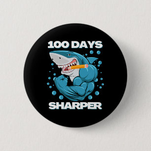 100 Days Sharper Shark Fun 100 Days Of School Button