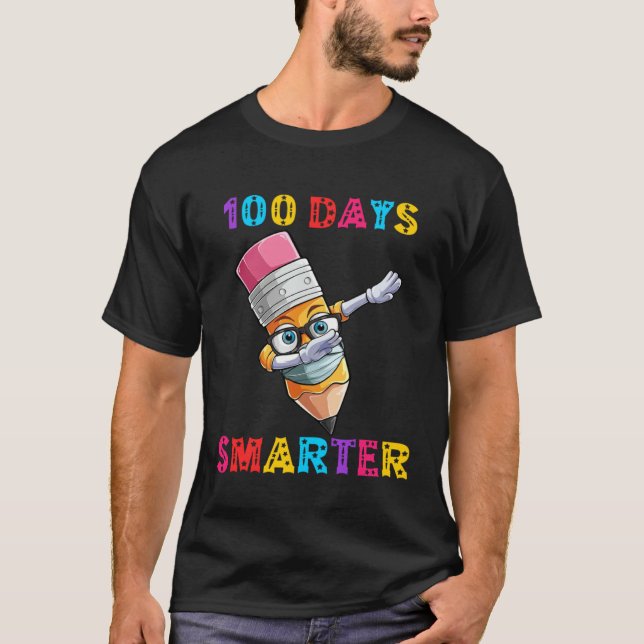 100 Days Smarter 100th Day Of School Boys Girls Te T-Shirt (Front)