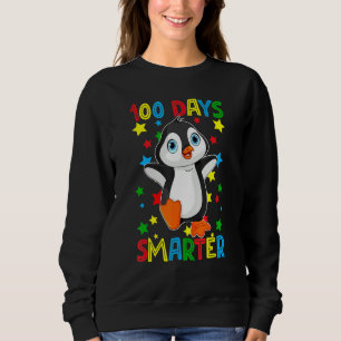 100 Days Smarter 100th Day Of School Cute Penguins Sweatshirt