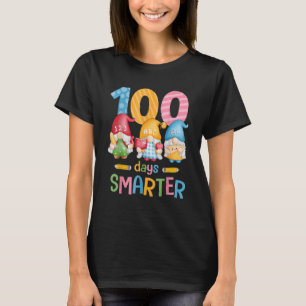 100 Days Smarter 100th Day Of School Gnome Lover T T-Shirt