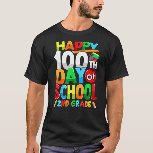 100 Days Smarter 2nd Grade 100th Day Of School 2nd T-Shirt (Front)
