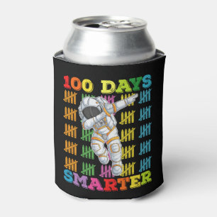 100 Days Smarter Astronaut 100th Day Of School Can Cooler