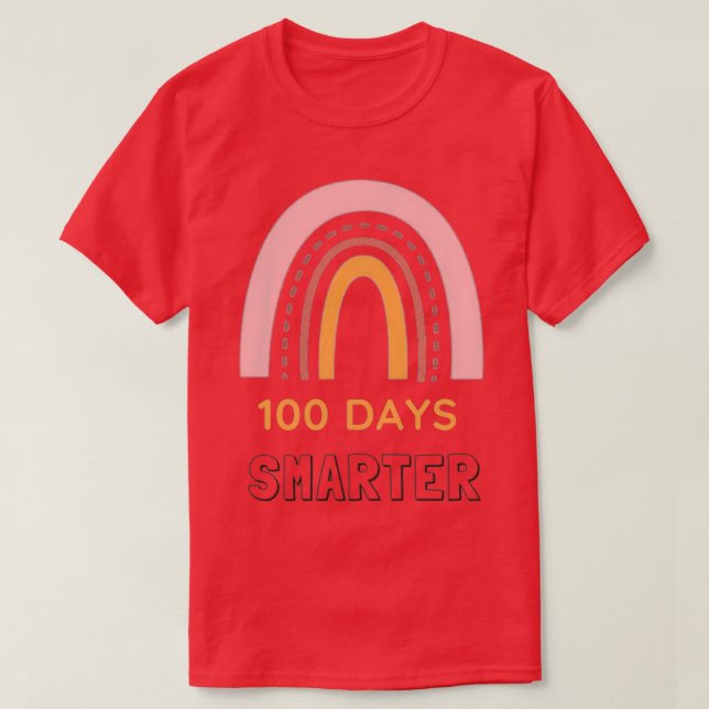 100 days smarter best gift for teacher men and wom T-Shirt (Design Front)