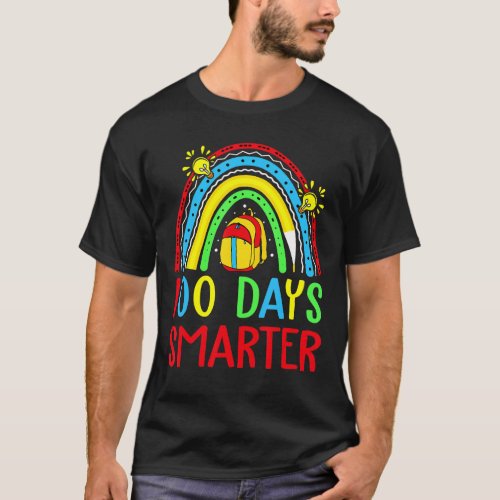 100 Days Smarter Book Rainbow 100 Day Of School Bo T_Shirt