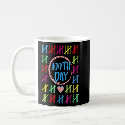 100 Days Smarter Counting Tally Marks 100th Day Of Coffee Mug