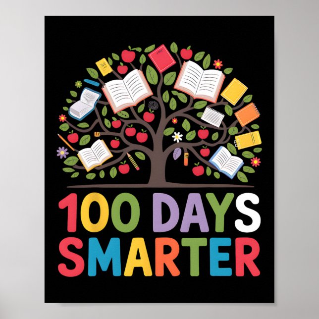 100 Days Smarter – Creative And Inspiring Tree Of  Poster (Front)