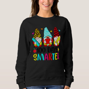 100 Days Smarter Cute Gnomes Happy 100th Day Of Sc Sweatshirt