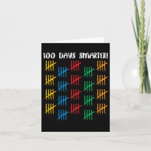 100 Days Smarter Cute Student Boys Girls 100 Days  Card