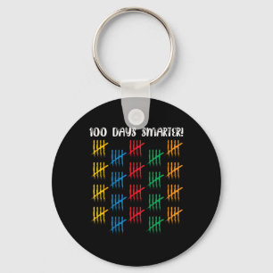 100 Days Smarter Cute Student Boys Girls 100 Days  Keychain