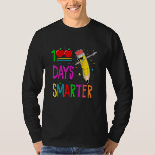 100 Days Smarter   Dabbing Crayons 100th Day Of Sc T-Shirt