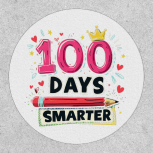 100 Days Smarter Days of School Teacher  Patch