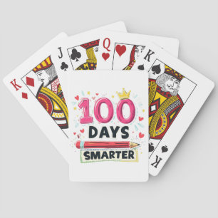 100 Days Smarter Days of School Teacher Poker Cards