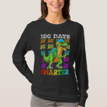 100 Days Smarter Dinosaur 100th Day Of School Rex  T-Shirt