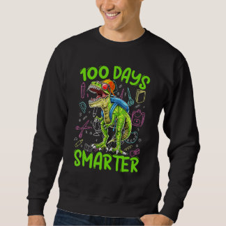 100 Days Smarter Dinosaur Rex Kids Boys Toddler Sweatshirt