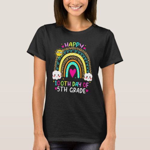 100 Days Smarter Fifth Grade 100th Day Of School 5 T_Shirt