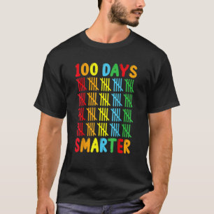 100 Days Smarter Funny Tally Teacher And Students T-Shirt