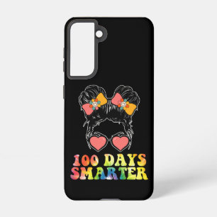 100 Days Smarter Girls Messy Bun School Tie Dye Samsung Galaxy S21 Case