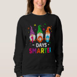 100 Days Smarter Gnomes Teacher 100th Day Of Schoo Sweatshirt