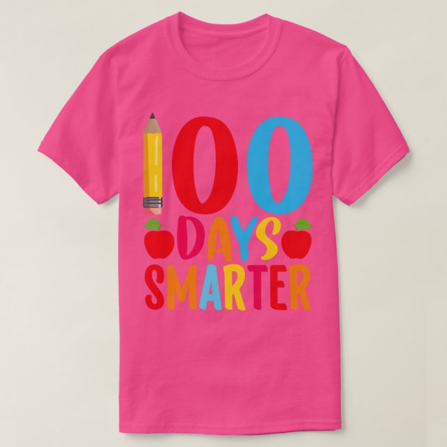 100 Days Smarter Happy 100th Day Of Prek 100 Day O T-Shirt (Design Front)