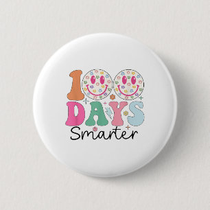 100 Days Smarter Happy 100th Day Of School Button