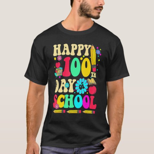 100 Days Smarter Happy 100th Day Of School Kids Re T_Shirt