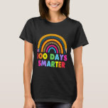 100 Days Smarter Happy 100th Day Of School Rainbow T-Shirt<br><div class="desc">100 Days Smarter Happy 100th Day Of School Rainbow Leopard 4</div>