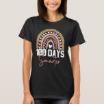 100 Days Smarter Happy 100th Day Of School Rainbow T-Shirt