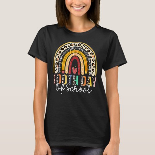 100 Days Smarter Happy 100th Day Of School Rainbow T_Shirt