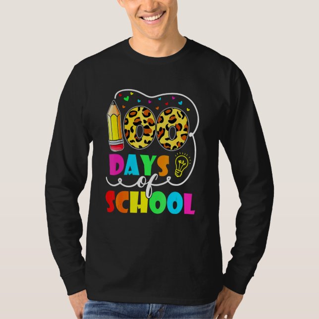 100 Days Smarter Happy 100th Day Of School Student T-Shirt (Front)