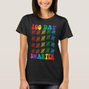100 Days Smarter Happy 100th Day Of School Student T-Shirt
