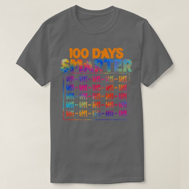 100 Days Smarter Happy 100th Day Of School Student T-Shirt (Design Front)